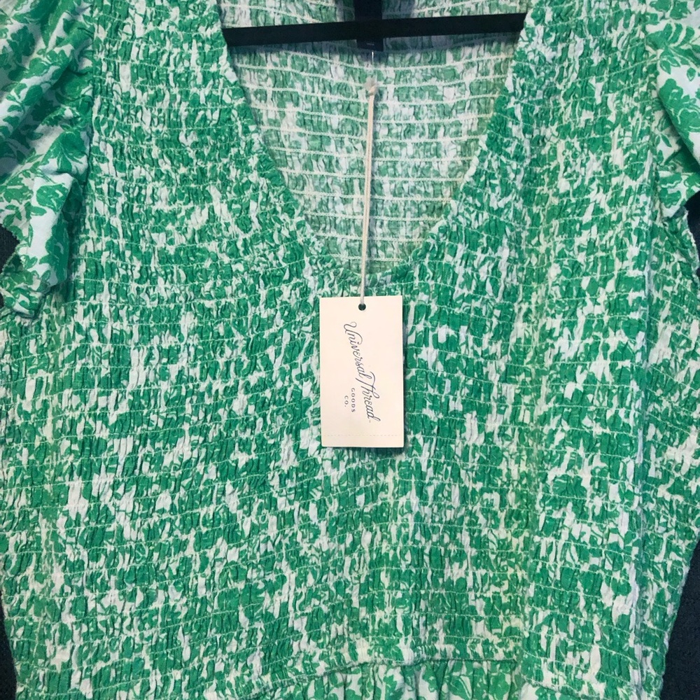 NWT Universal Thread Green Print Dress